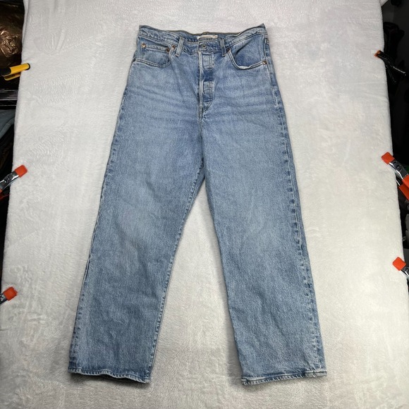 Levi's Denim - Levi's Ribcage Straight Jeans Women's Blue Denim Classic Button Fly - 30X26.5